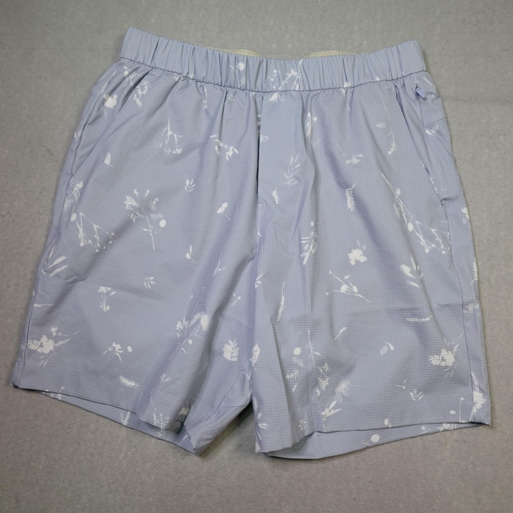 Lululemon Swim Shorts Mens Small Blue Floral Mesh Liner Quick Dry Trunks beach
